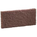 3M 4.625 in. x 10 in. Brown Scrub-n-Strip Pad 08004